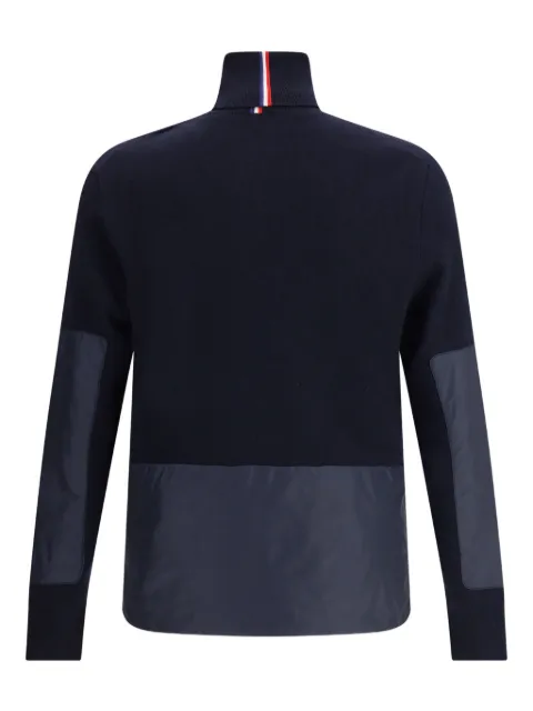 Moncler Grenoble logo-appliqué paneled sweater Blue K20979F00003M1122