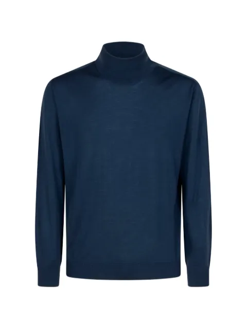 Canali roll-neck long-sleeve sweater Blue C1126MK02353