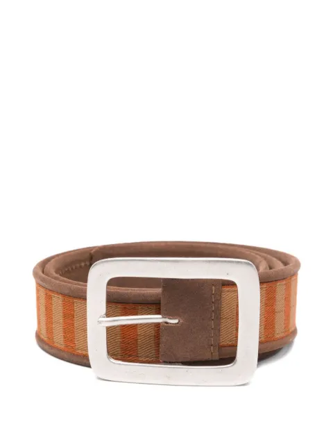 Romeo Gigli Pre-Owned 1990s striped belt Brown RG180CO