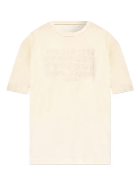 Maison Margiela logo-embroidered T-shirt Neutrals S50GC0705S24567
