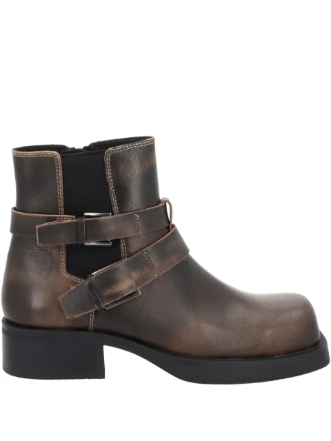Ash buckle strap boots Brown YURI01