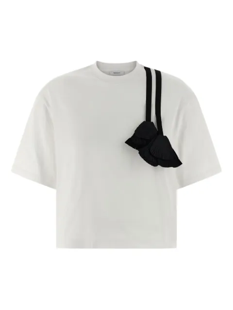 Ferragamo pleated-tassel T-shirt White 788380