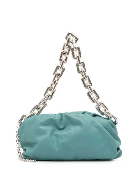 Bottega Veneta Pre-Owned 2012-2025 Lambskin Chain Pouch shoulder bag Blue P5M1IQV482UEWN79