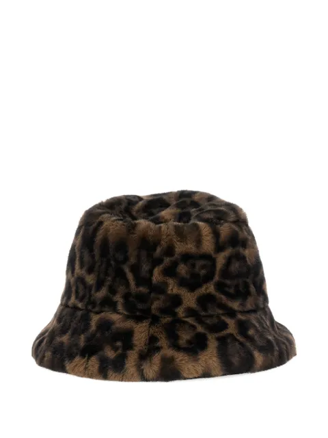 Apparis Amara leopard-print bucket hat Brown F4HA053