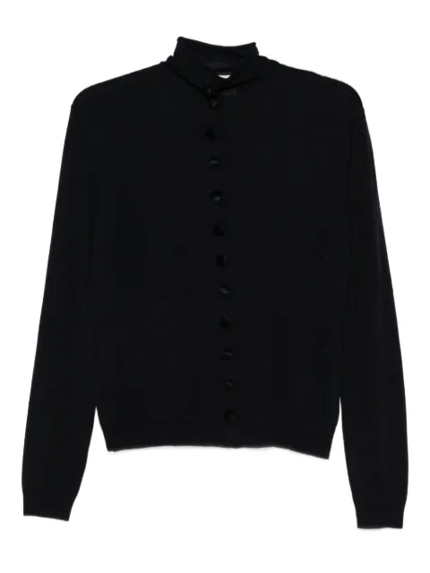 KHAITE high-neck buttoned cardigan Black 9768511K511
