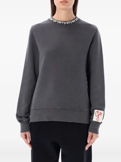 Golden Goose sweatshirt with crystals Grey GWP01223P000672