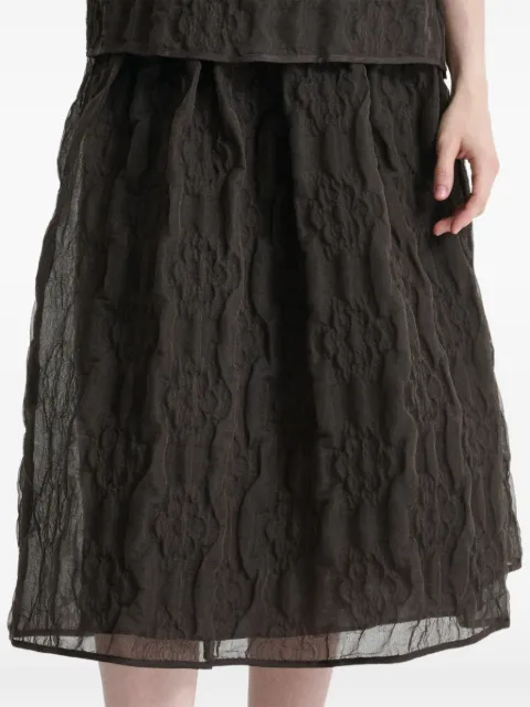 Cecilie Bahnsen textured Balaskirt skirt Brown BALASKIRTSOILBROWN