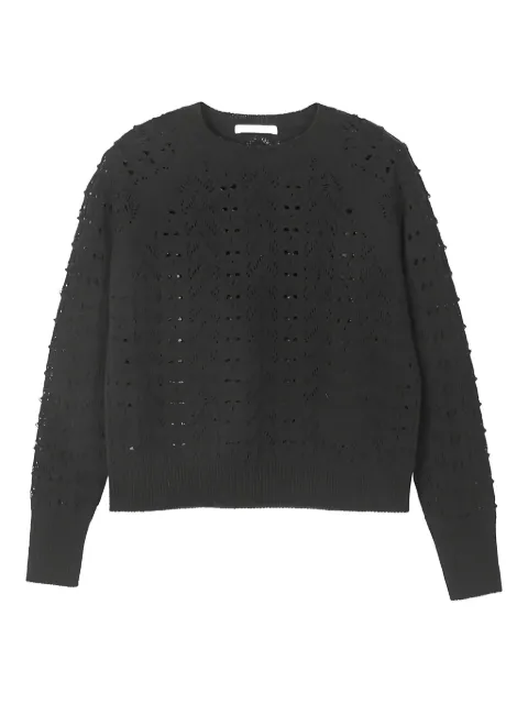 Cecilie Bahnsen Bidane wool sweater Black BIDANEPULLOVERHERITAGELACEKNITBLACK