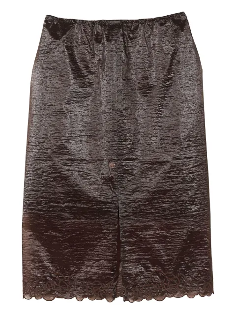 Cecilie Bahnsen floral-trim briaskirt skirt Brown 325RTW17006
