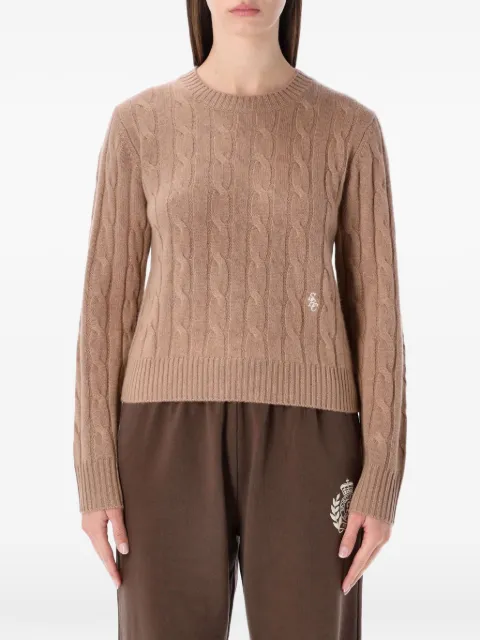 Sporty & Rich cable-knit crew-neck sweater Neutrals WS06665302BE02