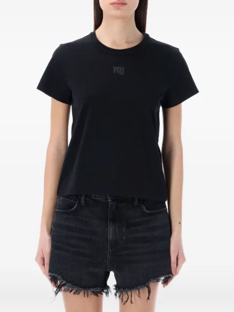 Alexander Wang logo-detail T-shirt Black 4CC3221358C