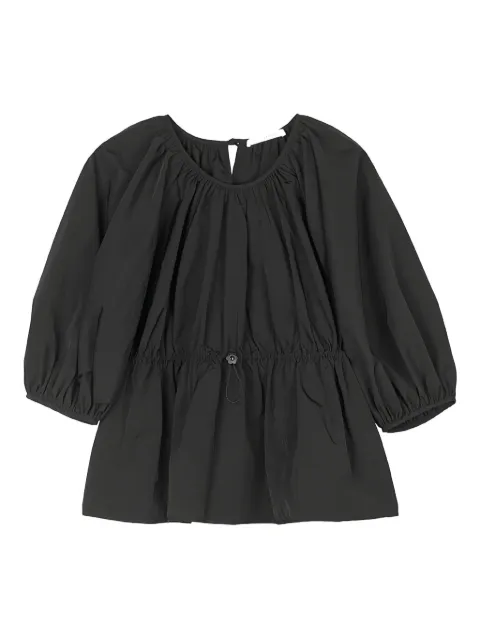 Cecilie Bahnsen Berta gathered top Black BERTATOPTAFFETABLACK