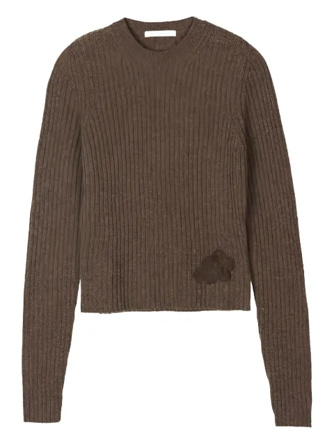 Cecilie Bahnsen Blas nordic rib pullover Brown BLASPULLOVERNORDICRIBBROWN