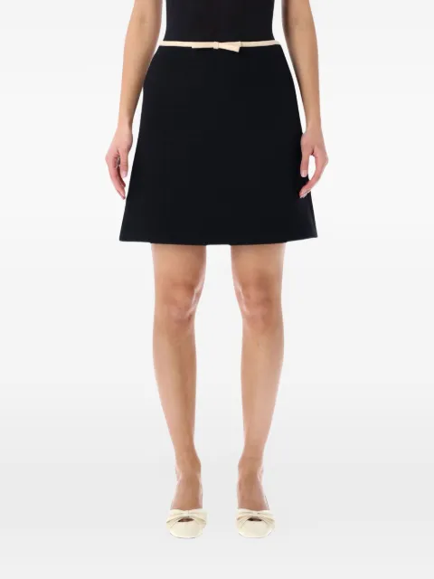 Valentino Garavani bow-trim mini skirt Black BRAEB090Y