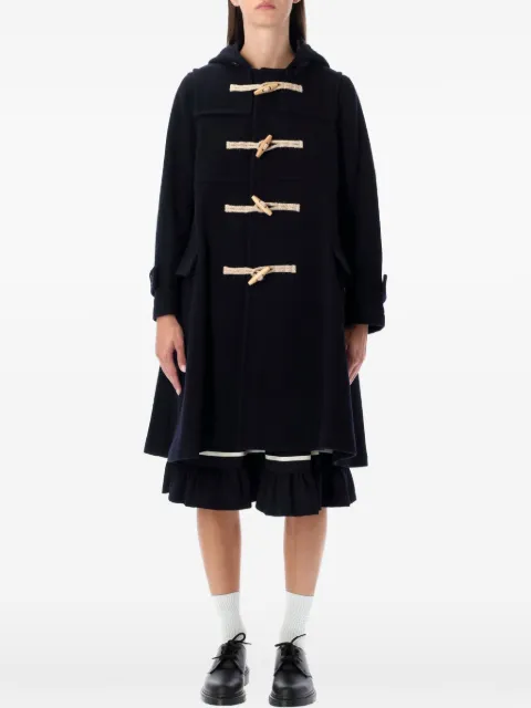 Comme Des Garçons Girl hooded toggle-fastening coat Blue NPC001051