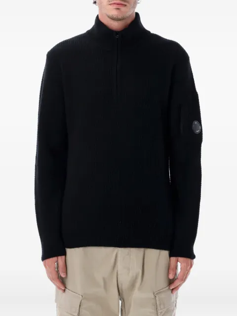 C.P. Company zip-neck sweater Black 19CMKN130A110149A