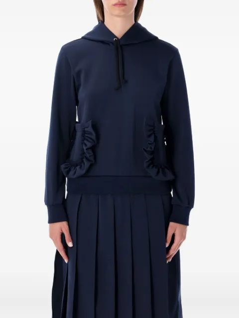 Comme Des Garçons Girl ruffled hooded knitwear Blue NPT006051