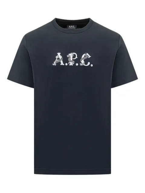 A.P.C. logo T-shirt Blue COHGSM26543