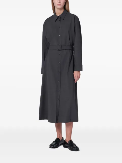 P.A.R.O.S.H. belted midi shirt dress Grey D726048