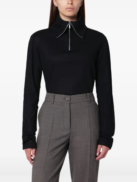 ENTIRE STUDIOS half-zip top Black ESUW252039