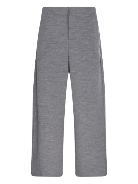Max Mara concealed-fastening wide-leg trousers Grey 2521786039600