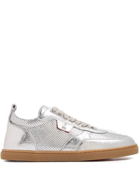 Christian Louboutin perforated leather trainers Silver 3250222SV20