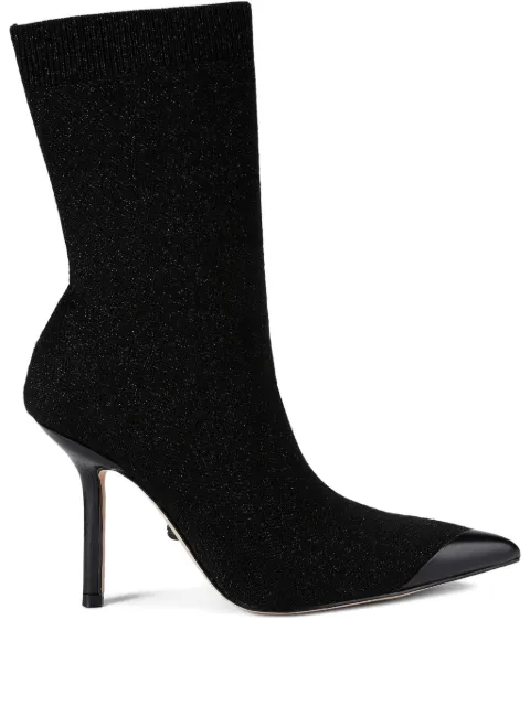 Kurt Geiger London 95mm Regent Point metallic-pointed sock boots Black 4994900609