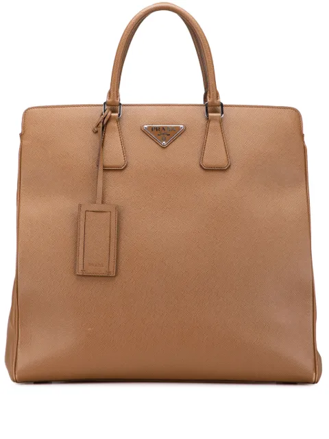 Prada Pre-Owned 2013-2025 Saffiano Lux Double Handle Shopping Tote satchel Brown 76GDVNPOQTSEWHLE
