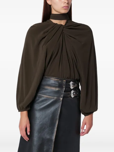 Namacheko long sleeve twisted top Brown NW251001W