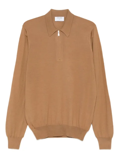Gran Sasso half-zip polo sweater Brown 4313714789149