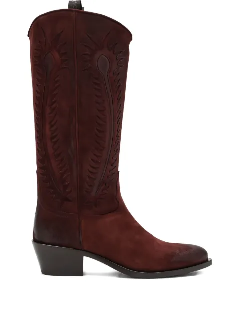Sartore suede cowboy boots Brown SR4609