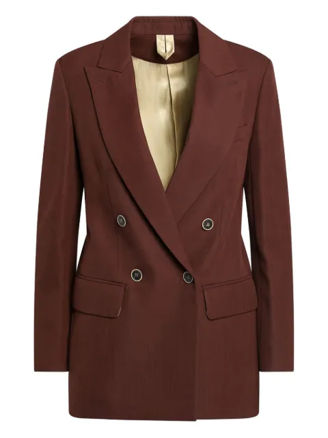 Max Mara double-breasted jacket Brown FUMETTO