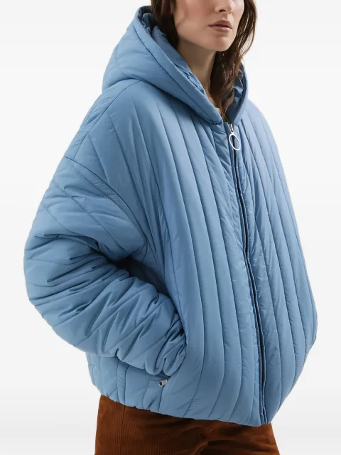 1989 STUDIO hooded quilted bomber jacket Blue F04WBD003