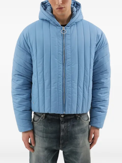 1989 STUDIO hooded quilted jacket Blue F04MBD004