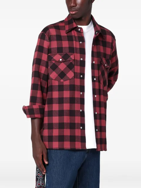 Destin plaid wool shirt Pink PRIMALAND