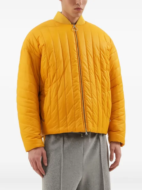 1989 STUDIO quilted zip jacket Yellow F04MBF003
