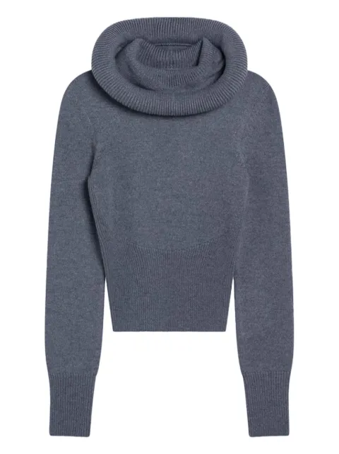 Alaïa hooded roll-neck sweater Grey AA9G0071K133B