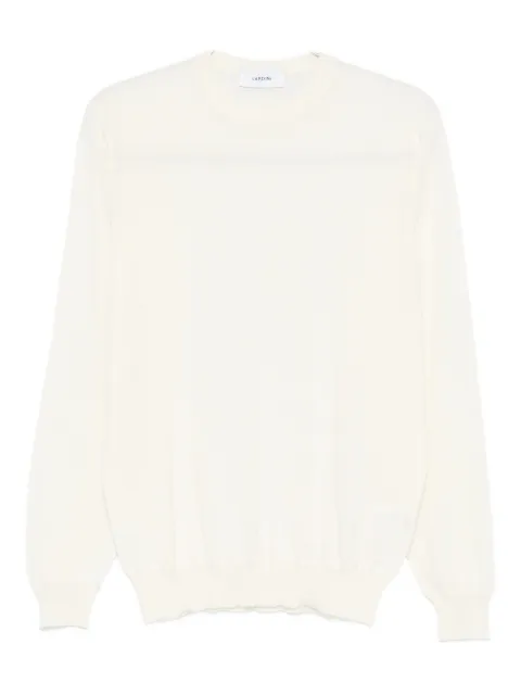 Lardini crew-neck long-sleeve sweater White CNLMML436CN64021
