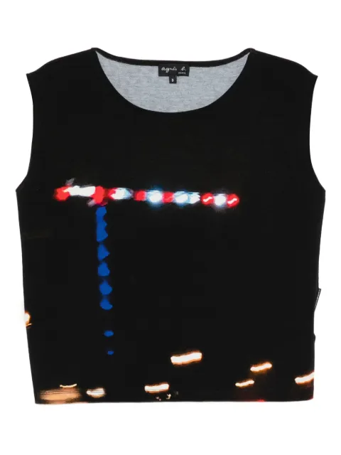 agnès b. printed tank top Black EDM6NY01