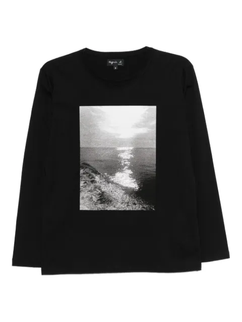agnès b. graphic-print T-shirt Black 0330SFJ2