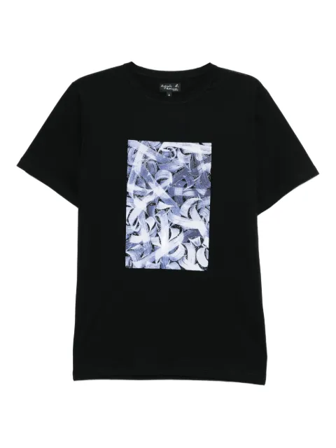 agnès b. x Creepy Mouse graphic-print T-shirt Black EBK7SFI4