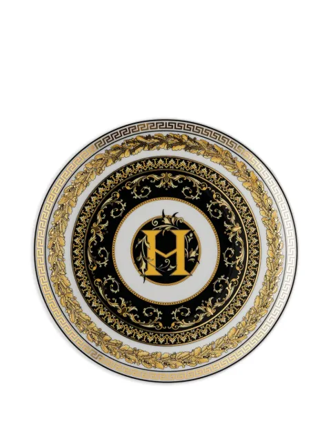 Versace Home Virtus Alphabet H decorated plate White 1933540373810217