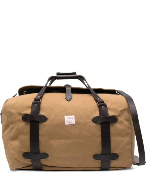 Filson leather-trim cotton duffle bag Brown FMLUG0074W0174WP