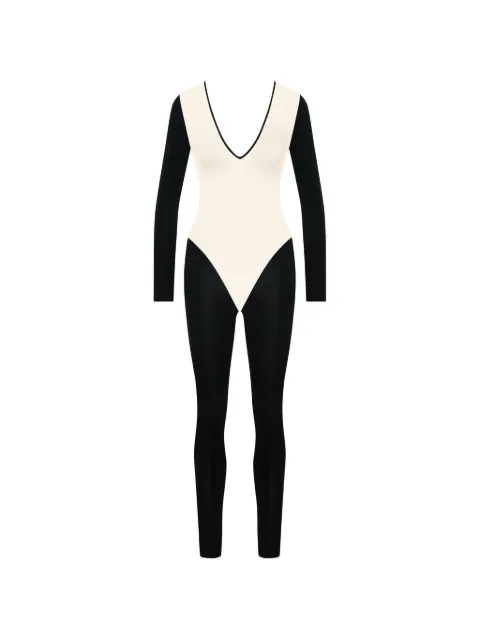 Maison Close Pure Tentation long-sleeve backless catsuit Black 563877