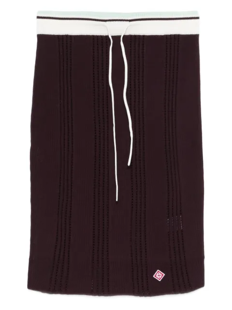 Casablanca drawstring mini skirt Brown WAW25KW108