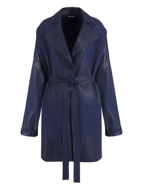Giorgio Armani belted coat Blue 6DAE02AM31Z