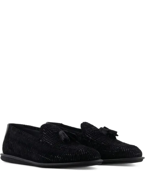 Giorgio Armani tassel-detail loafers Black X2J174XR265