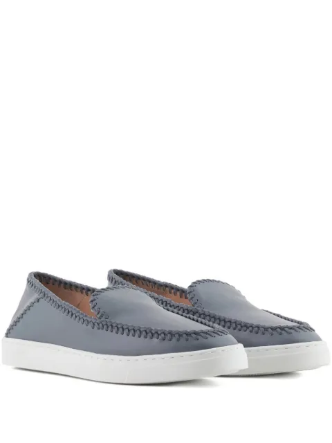 Giorgio Armani leather loafers Grey X1Y004XF757