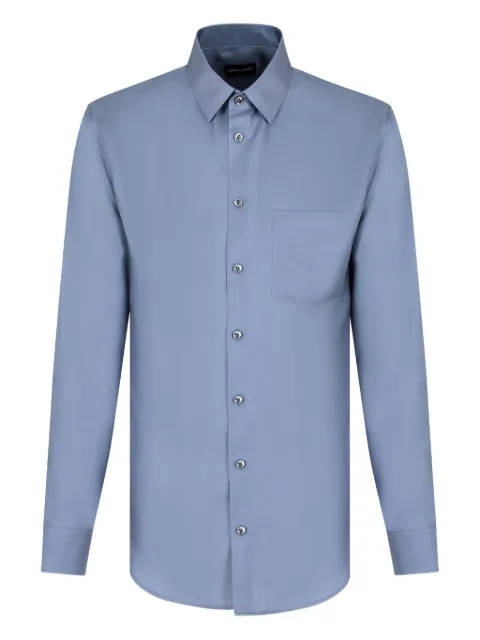 Giorgio Armani long-sleeve silk shirt Blue GM000134TE11158