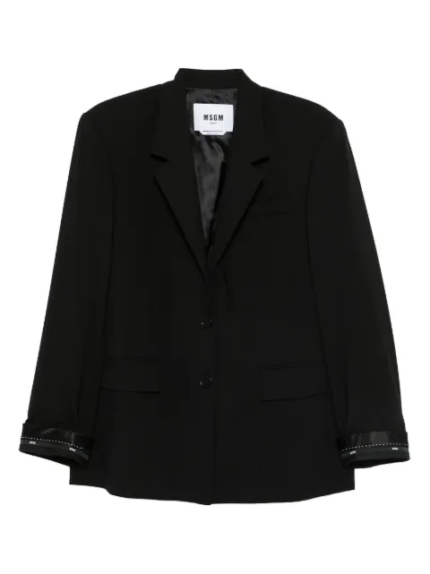MSGM buttoned embellished-cuff jacket Black 3941MDG09257605
